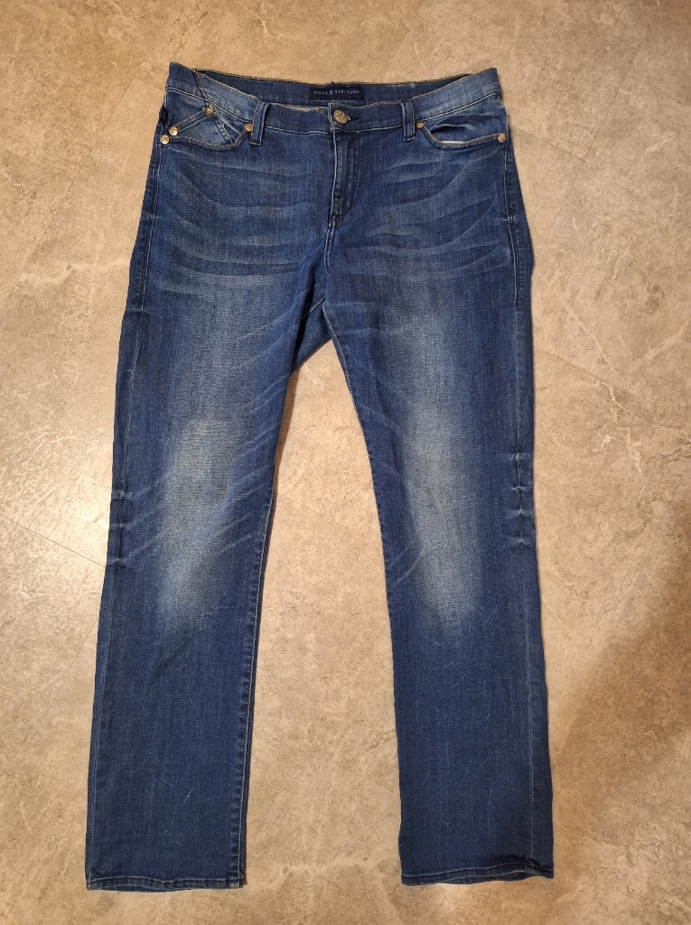 Rock & Republic Dark Blue Berlin Jeans Size 14